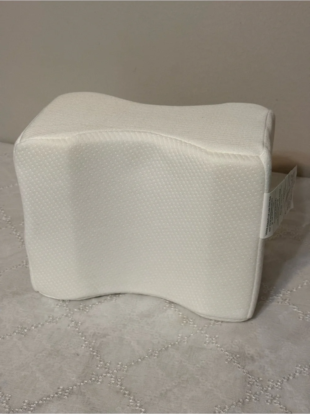 White Knee Pillow for Side Sleepers